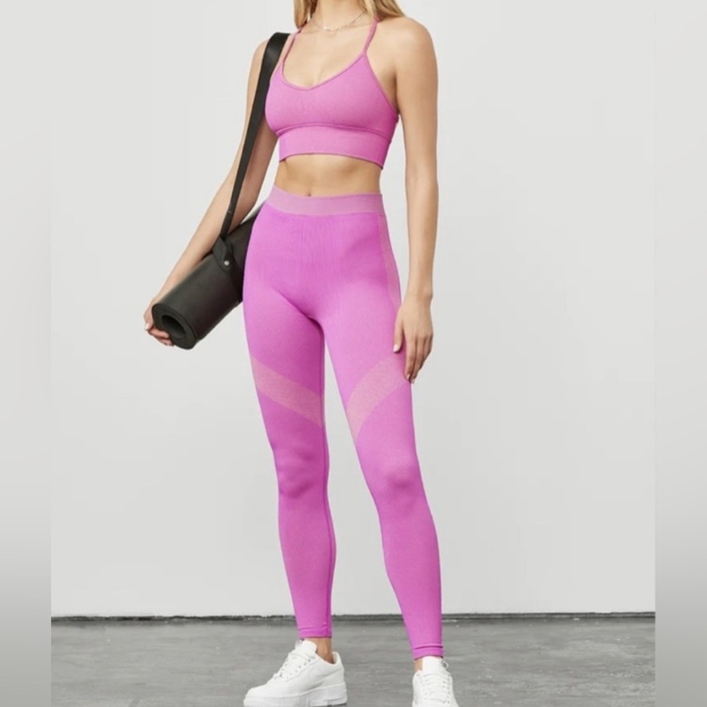 ALO Yoga Pink Illusion Seamless High-Waist Legging Size M NWT